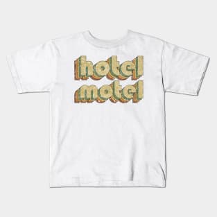 Hotel Motel // Vintage Rainbow Typography Style // 70s Kids T-Shirt